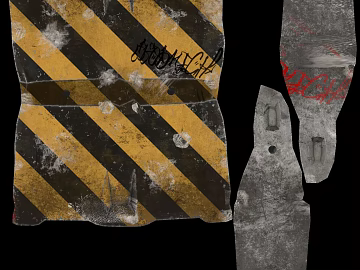 Yellow and black old warning cement wall surface texture (ID:ffaeh581696)