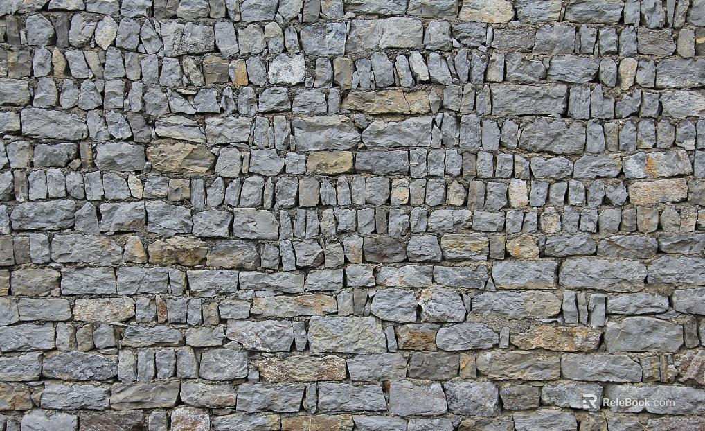Silky gray rubble courtyard wall stone texture