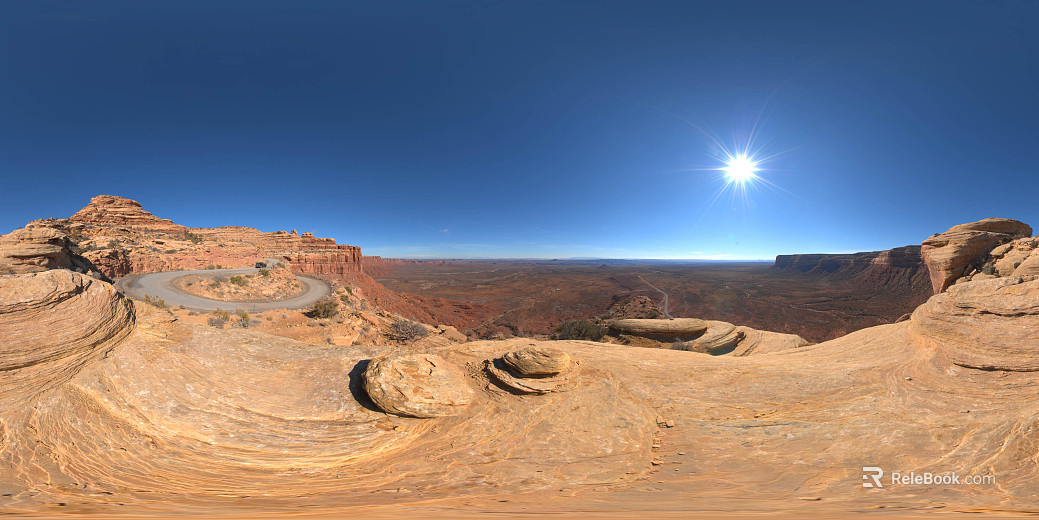 Mountain Highway Scenery Sunny Day HDR texture