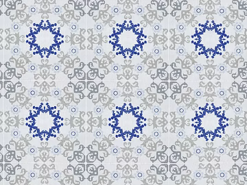 Retro classic, ethnic-style floral patterned mosaic tiles texture (ID:ffaeh272074)