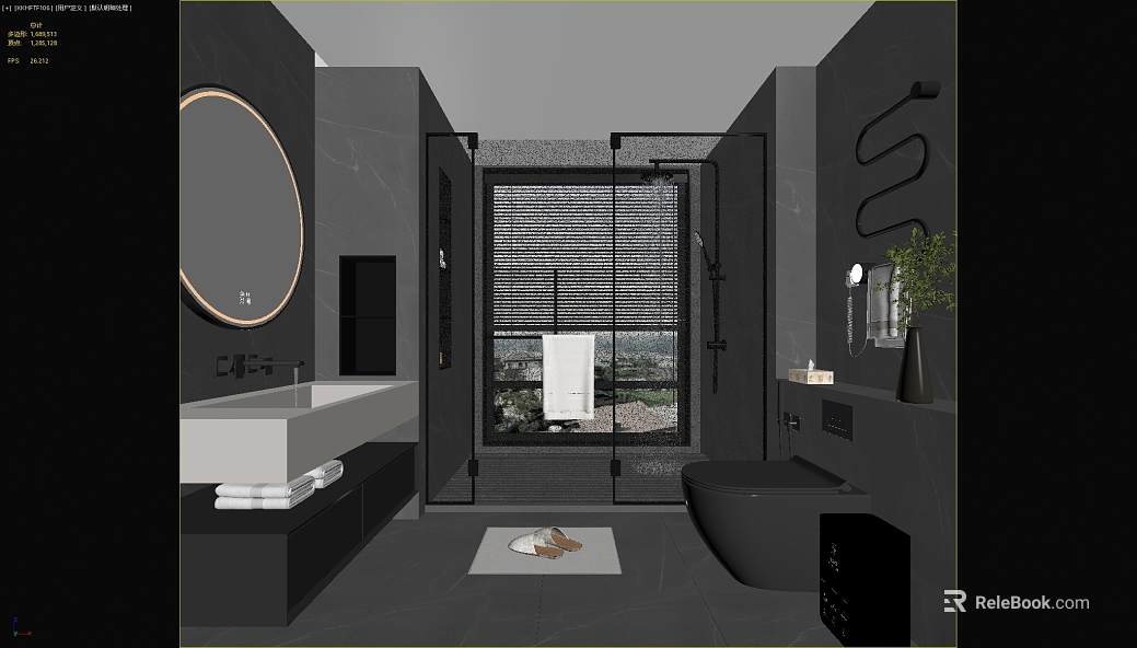 dark gray marble modern toilet tile texture