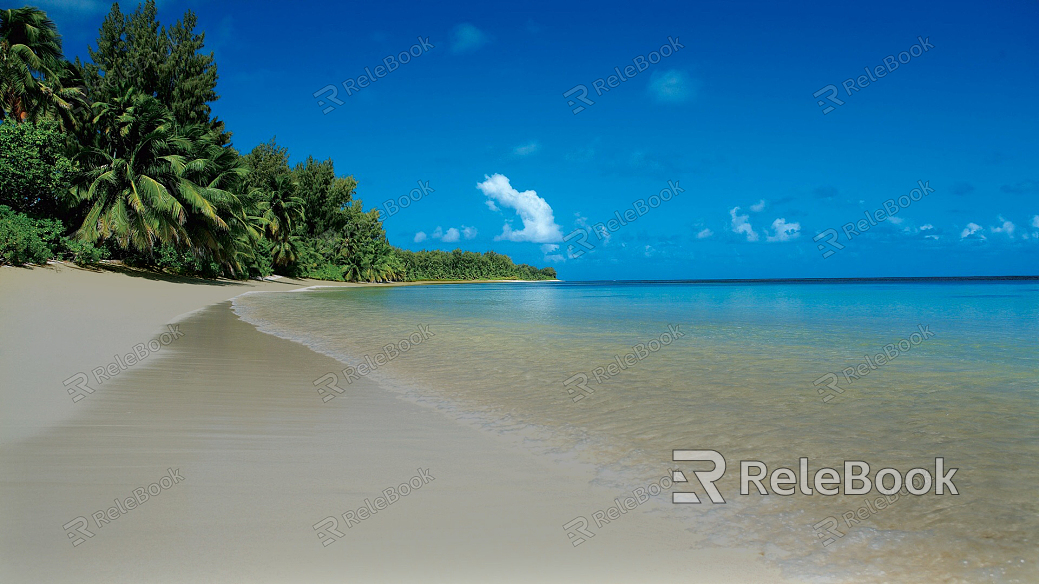 A serene seaview showcases a tranquil blue ocean merging with the horizon, dotted by distant sails and framed by lush green cliffs under a vast, cloud-dappled sky.