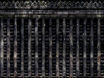 Blue-gray Chinese-style ceramic roof tiles for traditional architecture roofs texture (ID:ffaeh513666)