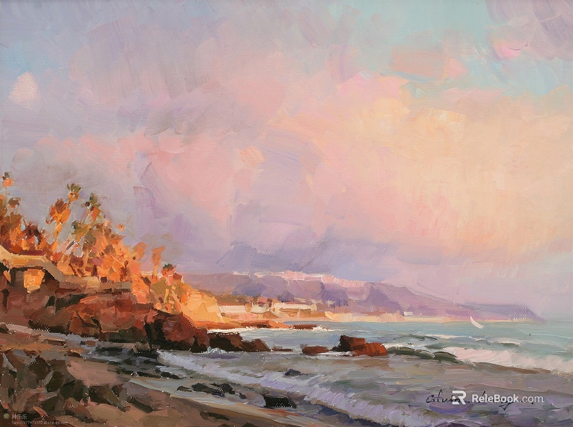 landscape painting texture