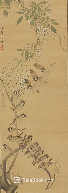 flower-and-bird painting texture