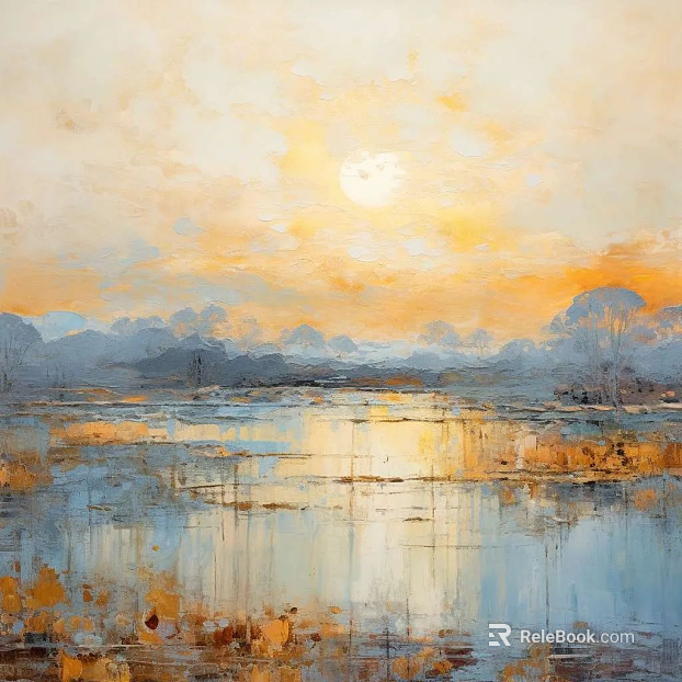 oil painting landscape painting texture