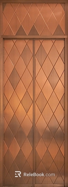 Red bronze diamond metal door texture