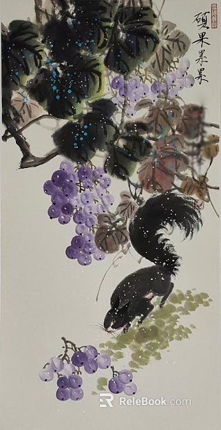 Plant painting texture