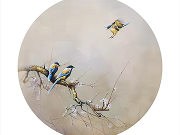 circle frame painting texture (ID:ffaef8152)