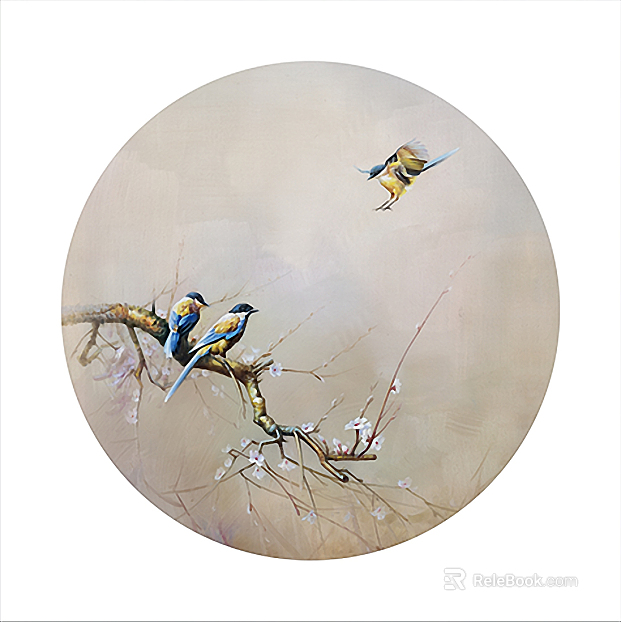 circle frame painting texture