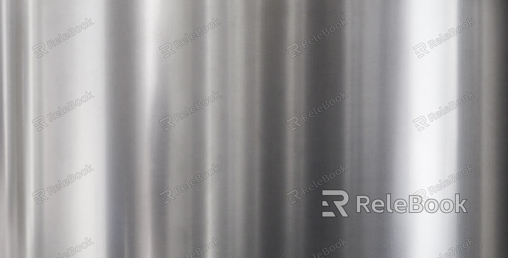 A close-up image of a brushed metal surface, showcasing fine, parallel lines and a cool, metallic sheen, likely stainless steel or aluminum.