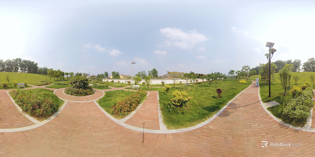 HDR ecological greening garden panorama texture