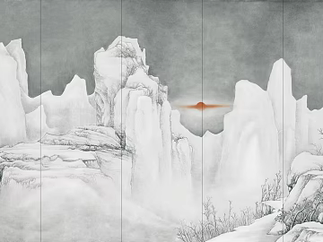 landscape painting 3d model
