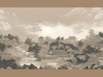 New Chinese Style Mural Decorative Painting texture (ID:ffach229160)