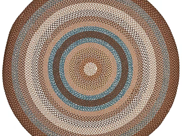 Brown blue circular woven carpet living room texture (ID:ffaeh738886)