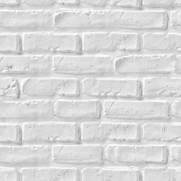 Brick wall black and white irregular brick seam seamless texture