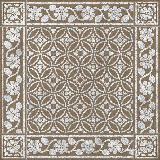 European style Victorian style retro cement concrete stone geometric mosaic pattern ceramic tile tile floor tile wall tile texture