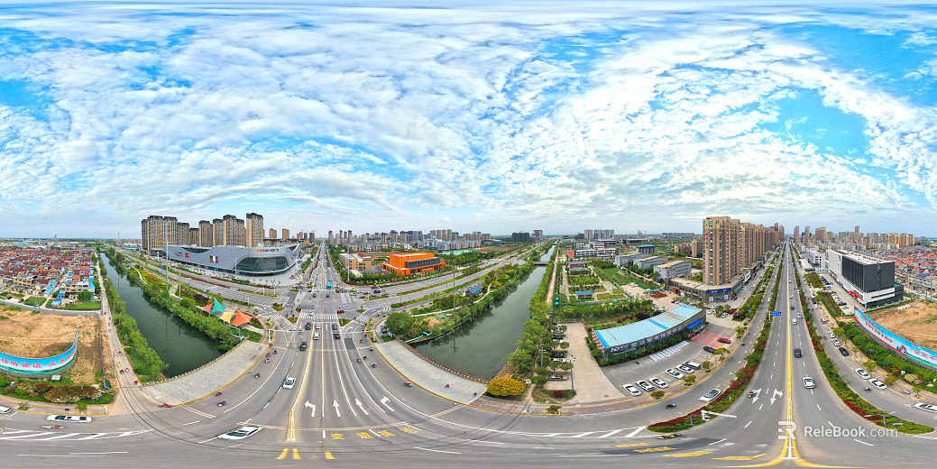 HDR urban ecological greening panorama texture