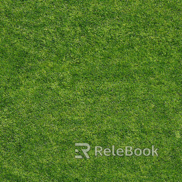 A vibrant green turf, neatly trimmed, stretches across the image, dotted with blades of grass in various shades, showcasing a healthy, lush carpet-like surface, ideal for sports or leisure activities.