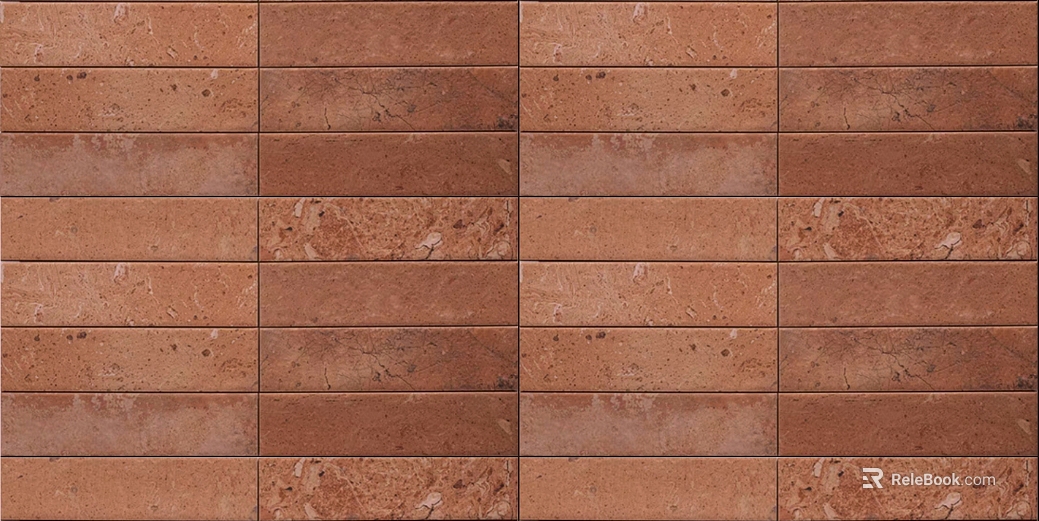 reddish brown strip antique brick wall tile texture