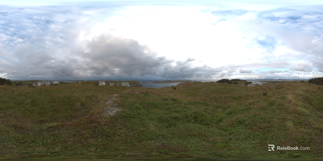 Outdoor Grass Cloudy Daytime HDR Map texture