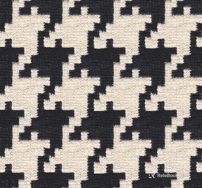 Black and White Houndstooth Fabric Soft Fabric texture