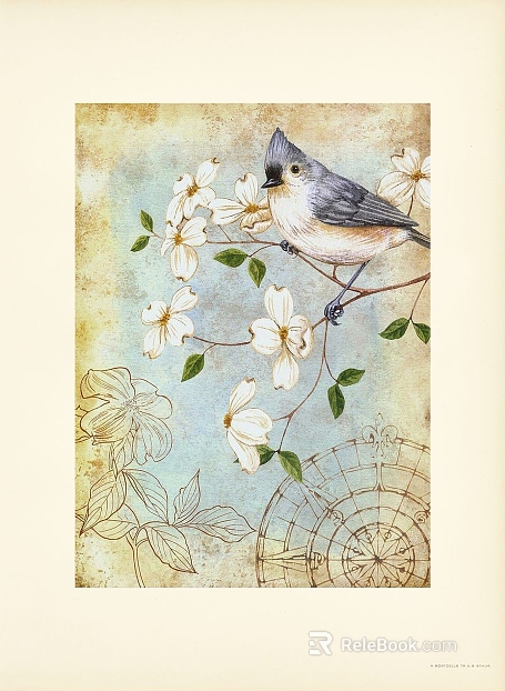 flower-and-bird painting texture