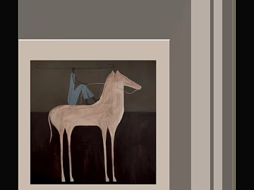 Abstract wind beige horse living room decorative painting texture (ID:ffaeh195911)