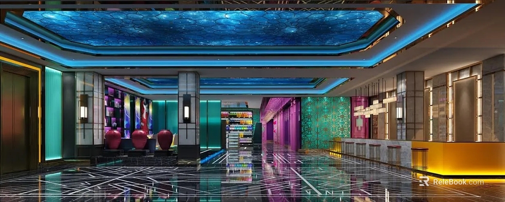 Light Luxury Club Lobby Space texture