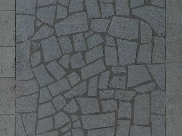 Dark gray gravel courtyard pavement texture (ID:ffaeh815096)