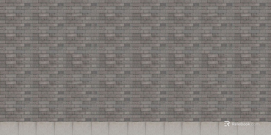 Dark gray brick wall, interior and exterior wall surface texture