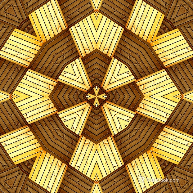 Wood mosaic yellow wood grain random spell texture