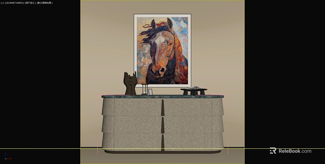 Art wind animal horse living room decorative painting texture