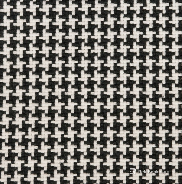Black and White Houndstooth Fabric Soft Fabric texture