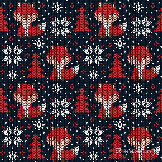 Knitted wool print pattern texture
