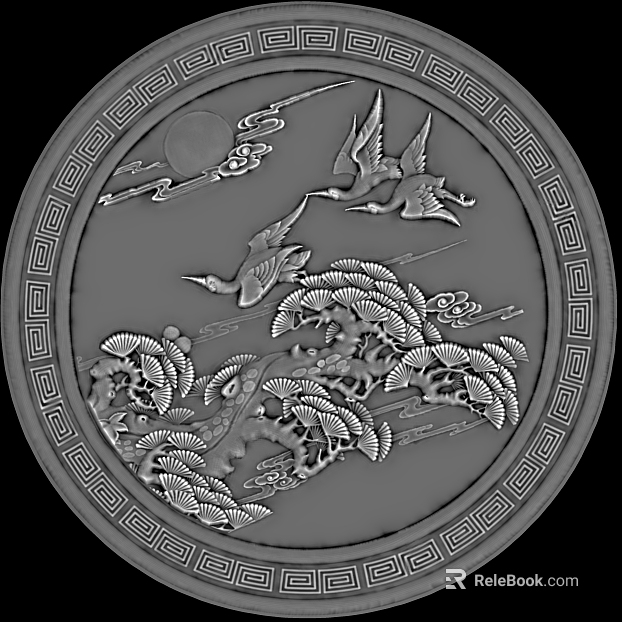 Relief pattern black and white figure texture