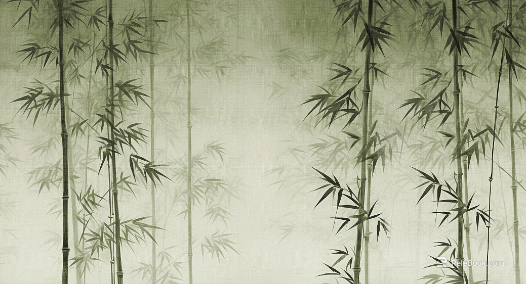 New Chinese Style Bamboo Decorative Painting texture