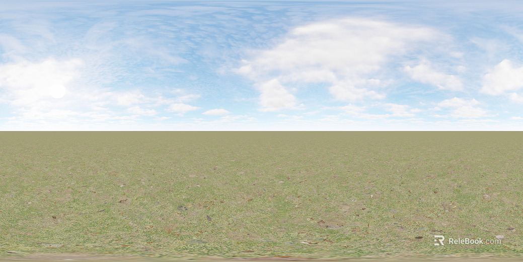 HDR Panorama Blue Sky White Clouds Grass Outdoor texture