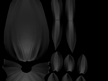 Black and White Floral Bump Texture Map texture (ID:ffaeh056089)