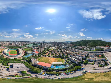 HDR city building bird's eye view panorama texture (ID:ffach110813)