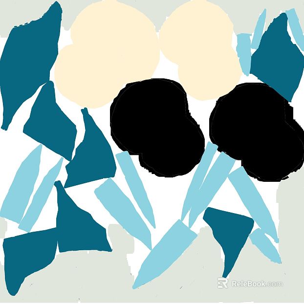Abstract blue and black art pattern decorative painting texture