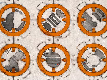 Industrial wind orange gray make old metal panel 3d model
