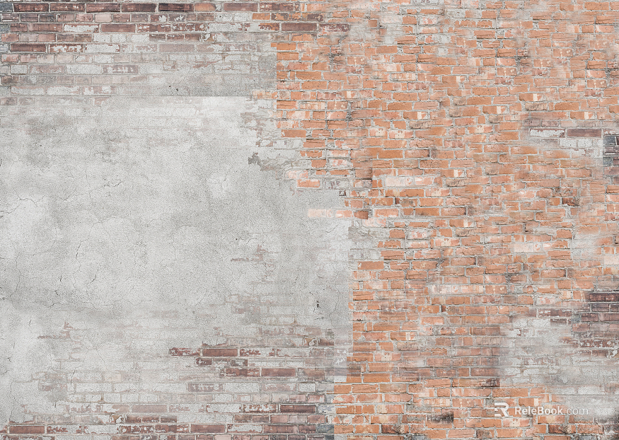 Brick wall Post-war wind red brick cement wall texture