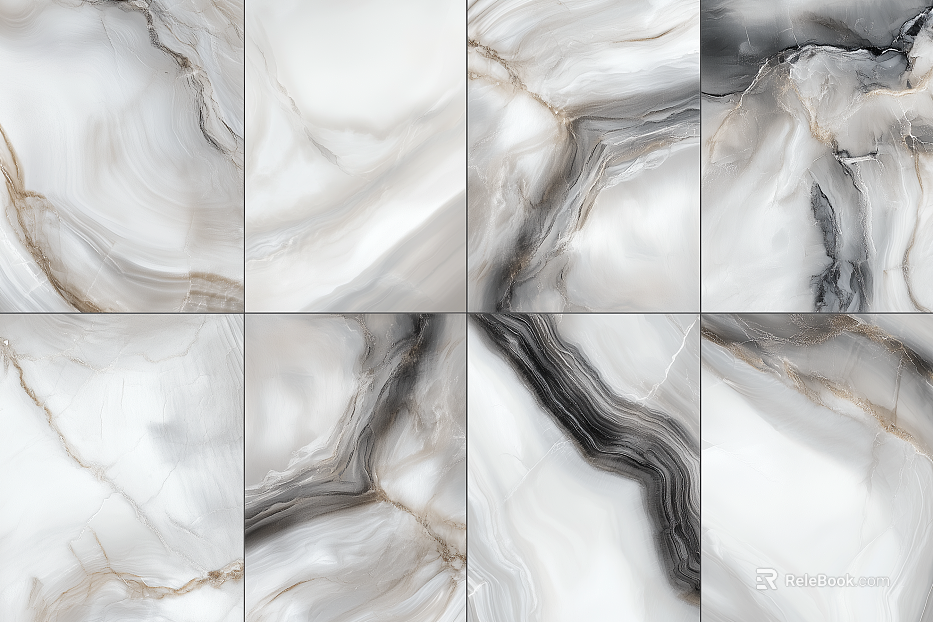 White stone floor tile patchwork texture