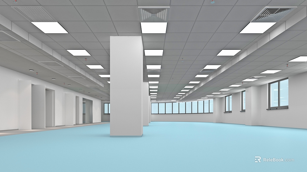 Modern wind light blue glue office space texture