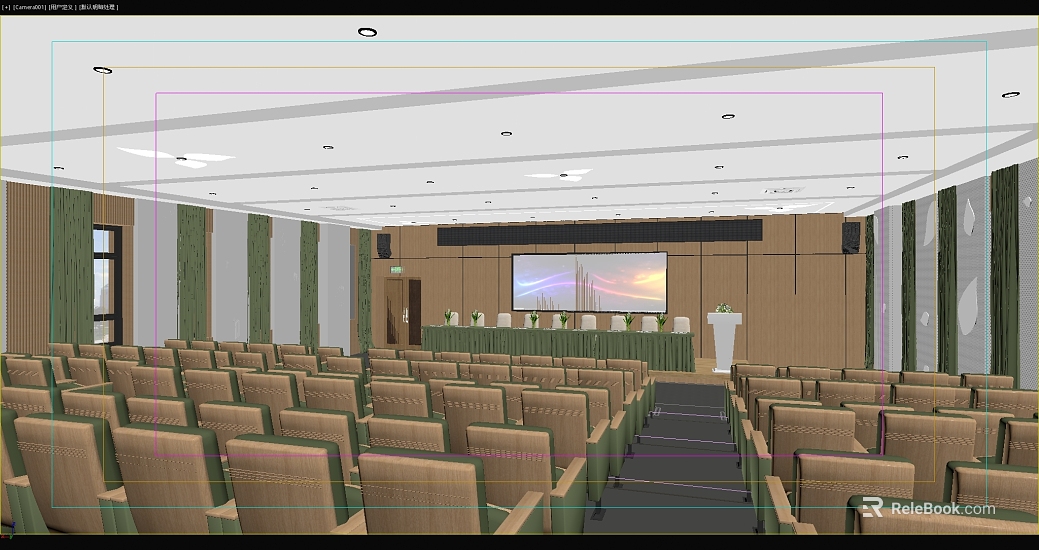 Modern Light Brown Slab Conference Hall Wall texture