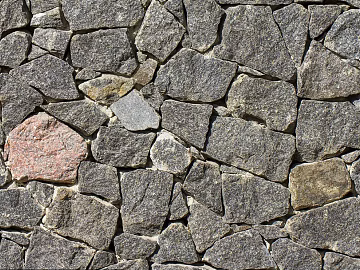 Dark gray irregular rubble stone for exterior wall texture (ID:ffaeh857539)
