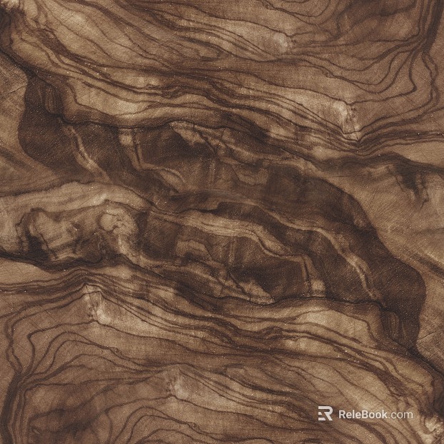 Dark brown running water pattern marble wall surface texture