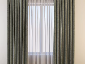 Gray Green Fabric Curtain Bedroom Window Decoration texture (ID:ffaeh650196)