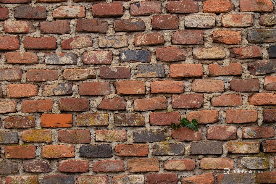 brick wall concrete brick red yellow texture